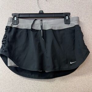 Nike Black and Gray Mini Skirt